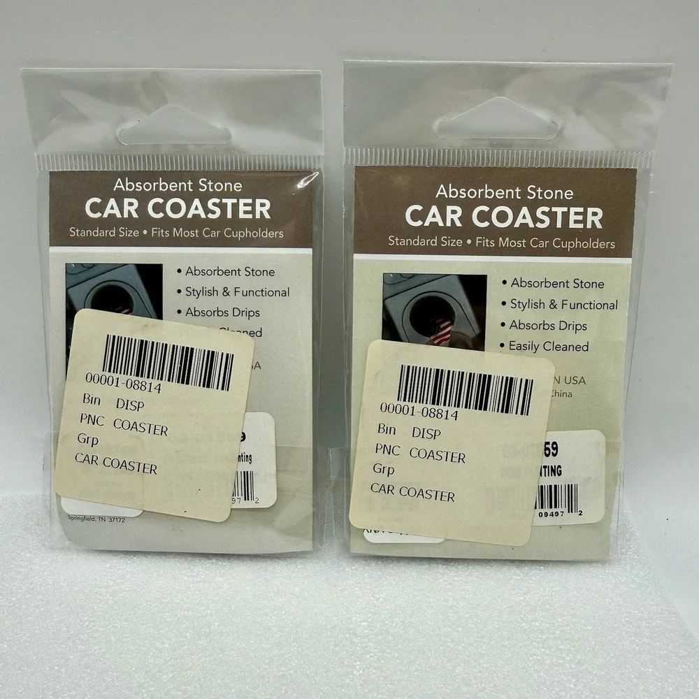 Highland Home Absorbent Stone Car Coasters Going Hunting Deer‎ Lot of 2